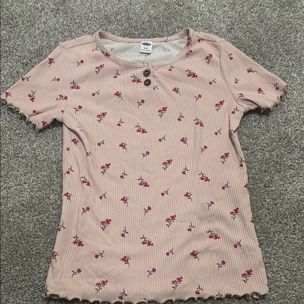 Floral Pink Top - Girls 8